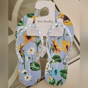 Vera Bradley Women's‎ Flip Flops Floral Sandals Size 5-6